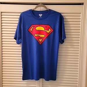 Superman men's spandex athletic tshirt